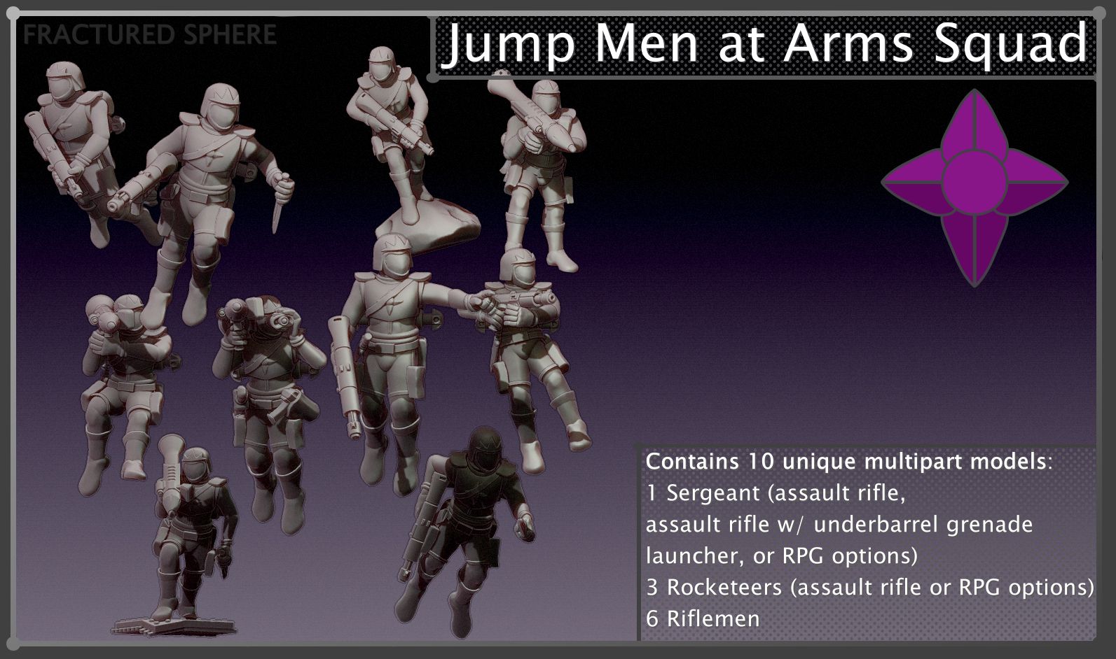 Fractured Sphere - Heliochrome Jump Men at Arms Squad